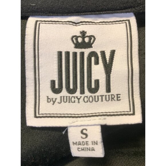 Juicy Couture Women Small S Velour Track Set Hoodie Jacket Pant Black Comfy EUC - Picture 8 of 12